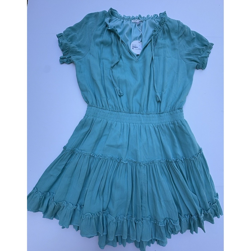 We're All Pretty Girls Women's Teal Shay Mini Dress Size Large Boho NWT